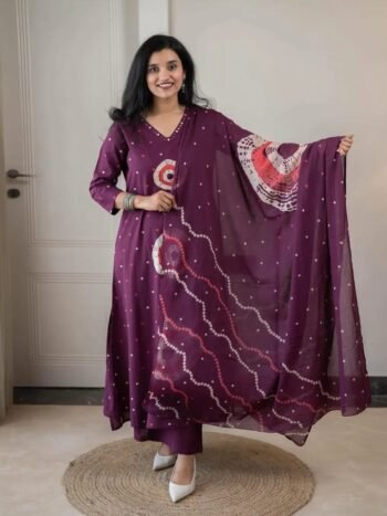 Premium Jaipuri Pure Cotton Hand Work Suit Set With Dupatta