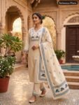 Premium Pure Khadi Cotton Sequence Hand Work Suit With Digital Print Dupatta